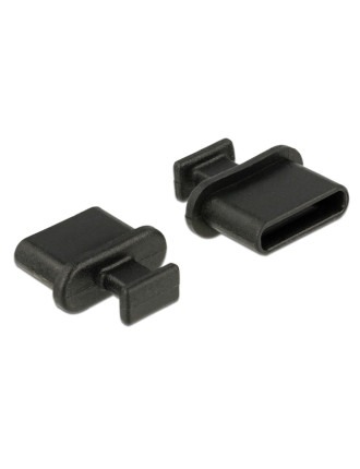 DELOCK κάλυμμα προστασίας για θύρα USB-C 64013 με λαβή, μαύρο, 10τμχ