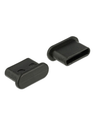 DELOCK κάλυμμα προστασίας για θύρα USB-C 64014, μαύρο, 10τμχ