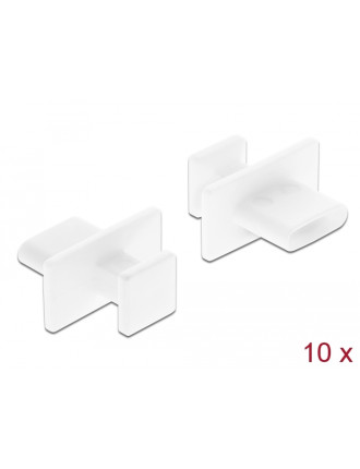 DELOCK κάλυμμα προστασίας για θύρα USB-C 64097 με λαβή, λευκό, 10τμχ DELOCK κάλυμμα προστασίας για θύρα USB-C 64097 με λαβή, λευκό, 10τμχ