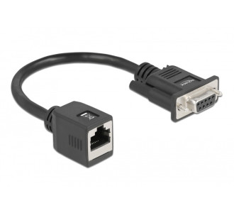 DELOCK αντάπτορας από serial DB9 RS-232 σε RJ45, μαύρος DELOCK αντάπτορας από serial DB9 RS-232 σε RJ45, μαύρος