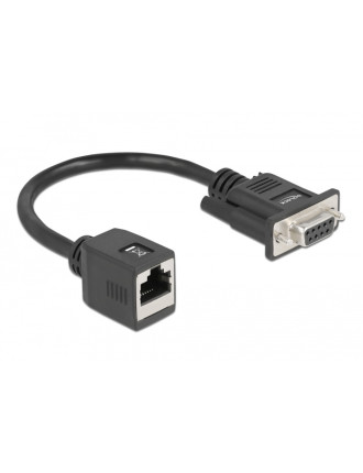 DELOCK αντάπτορας από serial DB9 RS-232 σε RJ45, μαύρος DELOCK αντάπτορας από serial DB9 RS-232 σε RJ45, μαύρος