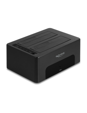 DELOCK docking station για 2.5" ή 3.5" SATA HDD/SSD 64187, 2 θέσεων, 5Gbps, clone/erase function, μαύρο DELOCK docking station για 2.5" ή 3.5" SATA HDD/SSD 64187, 2 θέσεων, 5Gbps, clone/erase function, μαύρο