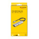 DELOCK USB hub 64230, 4x θυρών, 10Gbps, USB-C σύνδεση, γκρι DELOCK USB hub 64230, 4x θυρών, 10Gbps, USB-C σύνδεση, γκρι