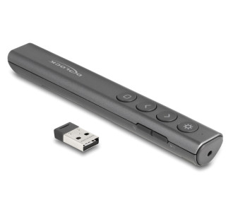 DELOCK τηλεχειριστήριο παρουσιάσεων 64250 με laser & πλήκτρα, 30m, γκρι DELOCK τηλεχειριστήριο παρουσιάσεων 64250 με laser & πλήκτρα, 30m, γκρι