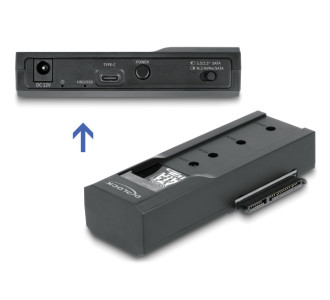DELOCK docking station για M.2 NVMe/SATA ή 2.5"/3.5" SSD/HDD 64253, 10Gbps, μαύρο