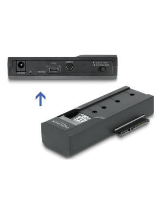 DELOCK docking station για M.2 NVMe/SATA ή 2.5"/3.5" SSD/HDD 64253, 10Gbps, μαύρο