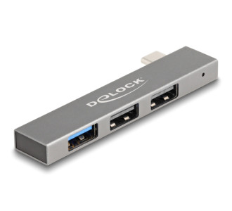 DELOCK USB hub 64274, 3x θυρών, 10Gbps, USB-C σύνδεση, γκρι DELOCK USB hub 64274, 3x θυρών, 10Gbps, USB-C σύνδεση, γκρι