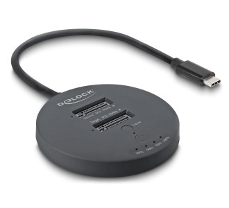 DELOCK docking station για M.2 NVMe PCIe SSD 64364, 2 θέσεων, 20Gbps, clone function, μαύρο DELOCK docking station για M.2 NVMe PCIe SSD 64364, 2 θέσεων, 20Gbps, clone function, μαύρο