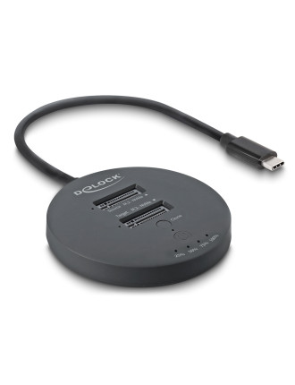 DELOCK docking station για M.2 NVMe PCIe SSD 64364, 2 θέσεων, 20Gbps, clone function, μαύρο DELOCK docking station για M.2 NVMe PCIe SSD 64364, 2 θέσεων, 20Gbps, clone function, μαύρο