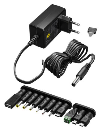 GOOBAY επιτοίχιος φορτιστής 64571, 3V-12V, 7.2W/0.6A, 12 tips