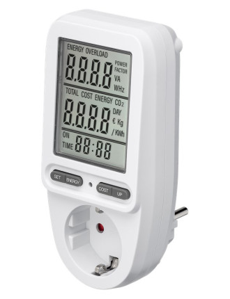 GOOBAY μετρητής κατανάλωσης ρεύματος 64590 με οθόνη, 16A, λευκός