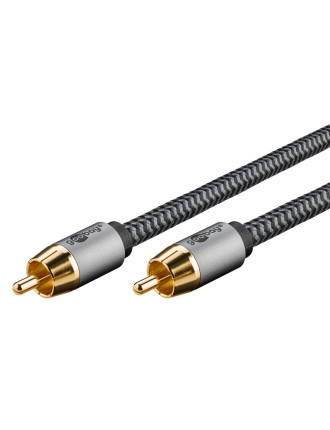 GOOBAY καλώδιο ήχου RCA σε RCA 65298, 5m, μαύρο/ασημί GOOBAY καλώδιο ήχου RCA σε RCA 65298, 5m, μαύρο/ασημί