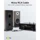 GOOBAY καλώδιο ήχου RCA σε RCA 65298, 5m, μαύρο/ασημί GOOBAY καλώδιο ήχου RCA σε RCA 65298, 5m, μαύρο/ασημί
