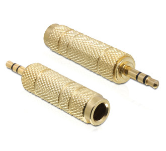 DELOCK αντάπτορας 3.5mm σε 6.35mm 65360, μεταλλικό, gold plated