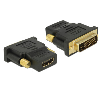 DELOCK αντάπτορας DVI 24+1 σε HDMI 65466, 4K, gold-plated, μαύρος