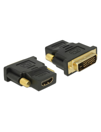 DELOCK αντάπτορας DVI 24+1 σε HDMI 65466, 4K, gold-plated, μαύρος