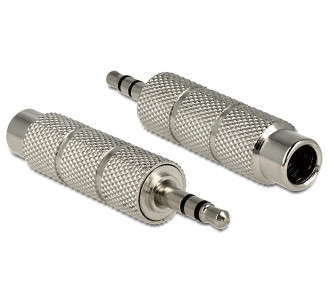 DELOCK αντάπτορας από 3.5mm σε 6.3mm 65548, μεταλλικός, ασημί