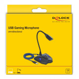 DELOCK Gaming μικρόφωνο 66330, omnidirectional, με mute, USB