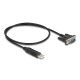 DELOCK καλώδιο USB σε RS-232 66461, 921.6Kbps, 50cm, μαύρο DELOCK καλώδιο USB σε RS-232 66461, 921.6Kbps, 50cm, μαύρο