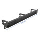 DELOCK cable management 66488, 19"/1U rack, 3x γάντζοι & βούρτσα, μαύρο