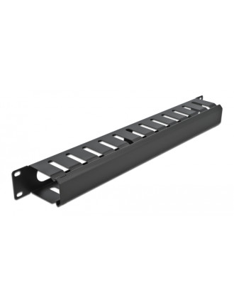DELOCK cable management 66550 για rack 19"/1U, μεταλλικό, μαύρο