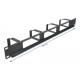 DELOCK Cable Managment για rack 66658, 4 θέσεων, 1U, μεταλλικό