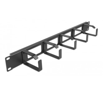 DELOCK cable management 66659 για rack 19"/1U, 5x γάντζοι, μαύρο