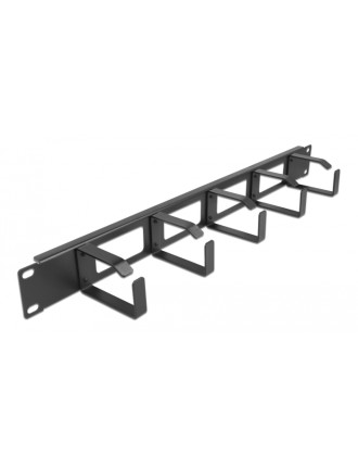 DELOCK cable management 66659 για rack 19"/1U, 5x γάντζοι, μαύρο