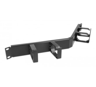 DELOCK cable management 66667, rack 19"/1U, 4x γάντζοι, γωνιακό, μαύρο