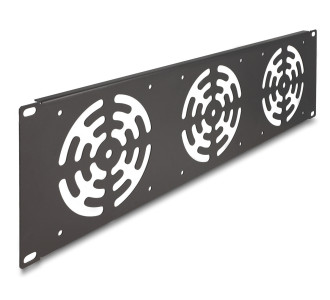 DELOCK κάλυμμα για 3x 120mm ανεμιστήρες 66747 για rack 19"/3U, μεταλλικό, μαύρο
