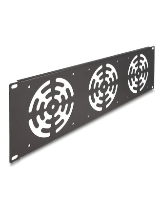 DELOCK κάλυμμα για 3x 120mm ανεμιστήρες 66747 για rack 19"/3U, μεταλλικό, μαύρο
