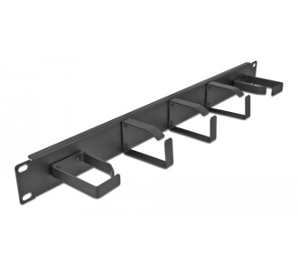 DELOCK cable management 66848 για rack 19"/1U, 5x γάντζοι, μαύρο