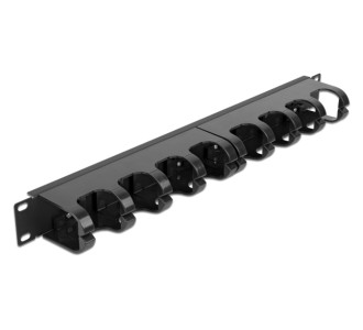 DELOCK cable management 66849 για rack 19"/1U, 10x γάντζοι, μαύρο