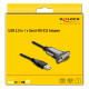DELOCK καλώδιο USB σε RS-232 66922, 921.6Kbps, 3m, μαύρο