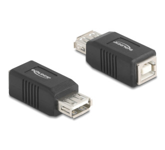 DELOCK αντάπτορας USB σε USB Type B 67203, 480Mbps, μαύρος
