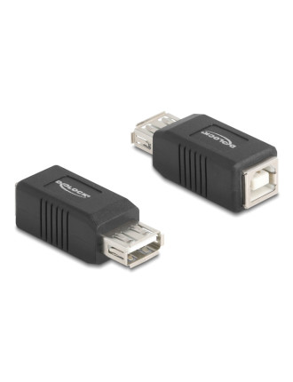 DELOCK αντάπτορας USB σε USB Type B 67203, 480Mbps, μαύρος