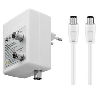 GOOBAY ενισχυτής κεραίας 67226, 2 συσκευές, DVB-T DVB-T2 DVB-C, λευκός