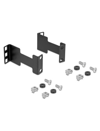 DELOCK αντάπτορας επέκτασης βάθους για rack 67272, έως 10cm, 1U, μαύρο
