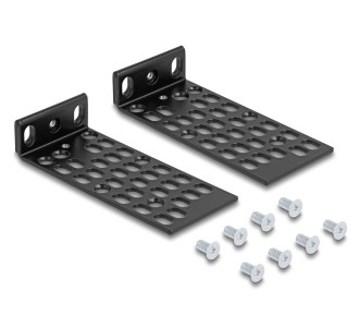 DELOCK σετ βάσεις τοποθέτησης για rack 67281, μαύρο, 2τμχ