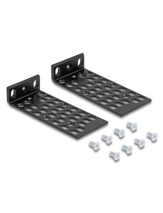 DELOCK σετ βάσεις τοποθέτησης για rack 67281, μαύρο, 2τμχ