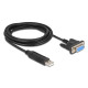 DELOCK καλώδιο USB σε RS-232 67382, 921.6Kbps, 1.8m, μαύρο DELOCK καλώδιο USB σε RS-232 67382, 921.6Kbps, 1.8m, μαύρο