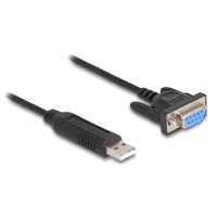DELOCK καλώδιο USB σε RS-232 67382, 921.6Kbps, 1.8m, μαύρο DELOCK καλώδιο USB σε RS-232 67382, 921.6Kbps, 1.8m, μαύρο