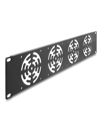 DELOCK κάλυμμα για 4x 80mm ανεμιστήρες 67416 για rack 19"/2U, μεταλλικό, μαύρο