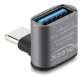 DELOCK αντάπτορας USB-C σε USB 67425, γωνιακός, 10Gbps, 60W, γκρι DELOCK αντάπτορας USB-C σε USB 67425, γωνιακός, 10Gbps, 60W, γκρι