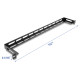 DELOCK cable management panel 67462 για rack 19", 0.5U, βάθος 80mm, μεταλλικό, μαύρο
