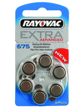 RAYOVAC μπαταρίες ακουστικών βαρηκοΐας 675MF, mercury free, 1,45V, 6τμχ