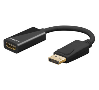 GOOBAY καλώδιο DisplayPort σε HDMI 67881, 4K/30Hz, 0.1m, μαύρο