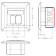 GOOBAY επιτοίχια πρίζα CAT 6 68244, 2x RJ45, 80x80mm, λευκή GOOBAY επιτοίχια πρίζα CAT 6 68244, 2x RJ45, 80x80mm, λευκή