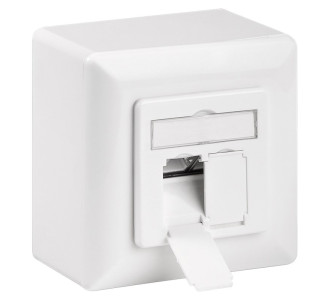 GOOBAY επιτοίχια πρίζα CAT 6 68244, 2x RJ45, 80x80mm, λευκή GOOBAY επιτοίχια πρίζα CAT 6 68244, 2x RJ45, 80x80mm, λευκή