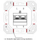 GOOBAY επιτοίχια πρίζα CAT 6 68244, 2x RJ45, 80x80mm, λευκή GOOBAY επιτοίχια πρίζα CAT 6 68244, 2x RJ45, 80x80mm, λευκή